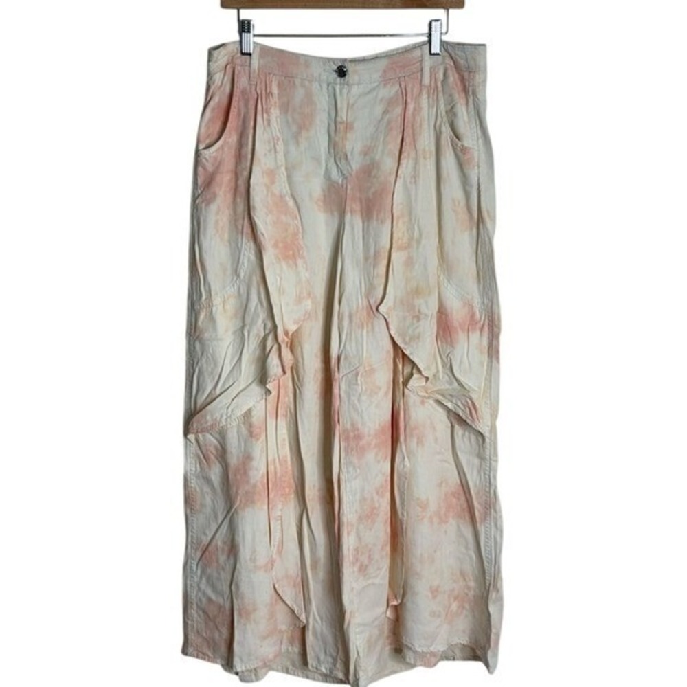 Gemma + Jane Wide Leg Pants Women's Tie Dye Pink Cream‎ Size 10